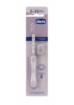 Детская зубная щетка Chicco First Milk Teeth, от 6 месяцев до 3 лет (розовая)